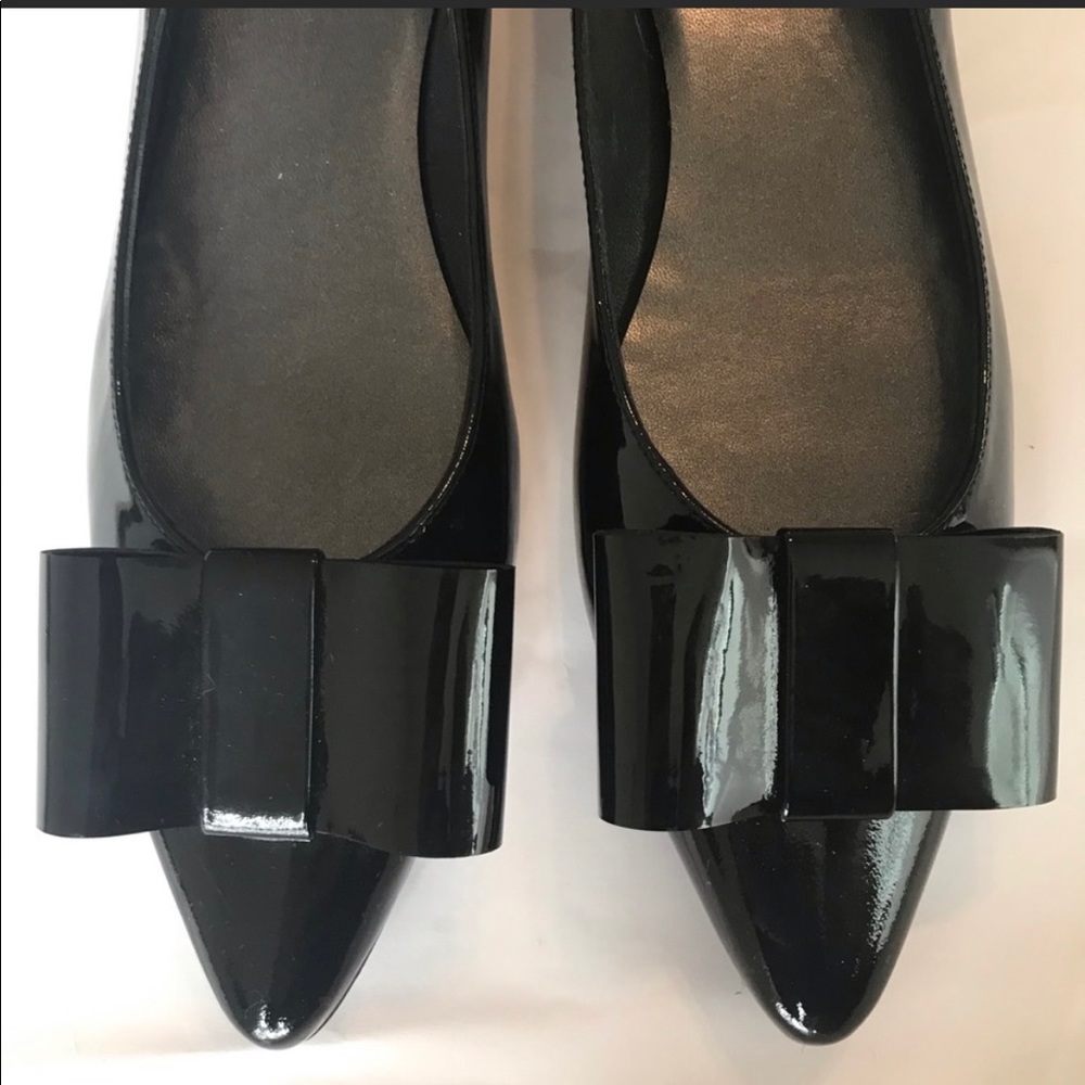 Nwot Stuart Weizman Black Pointed Toe Flats - Pat… - image 6